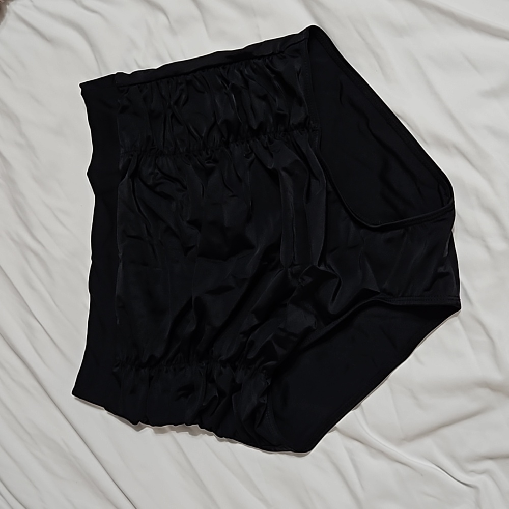 Women's High-waisted Black Swimsuit Bottom